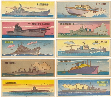 1950s D4 General Baking "Warships" Complete Set (10)